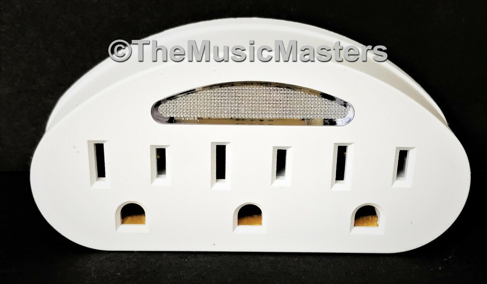 2X Sensor LED Light 3 Outlet Wall Plug Electric Adapter Power Splitter UL Listed