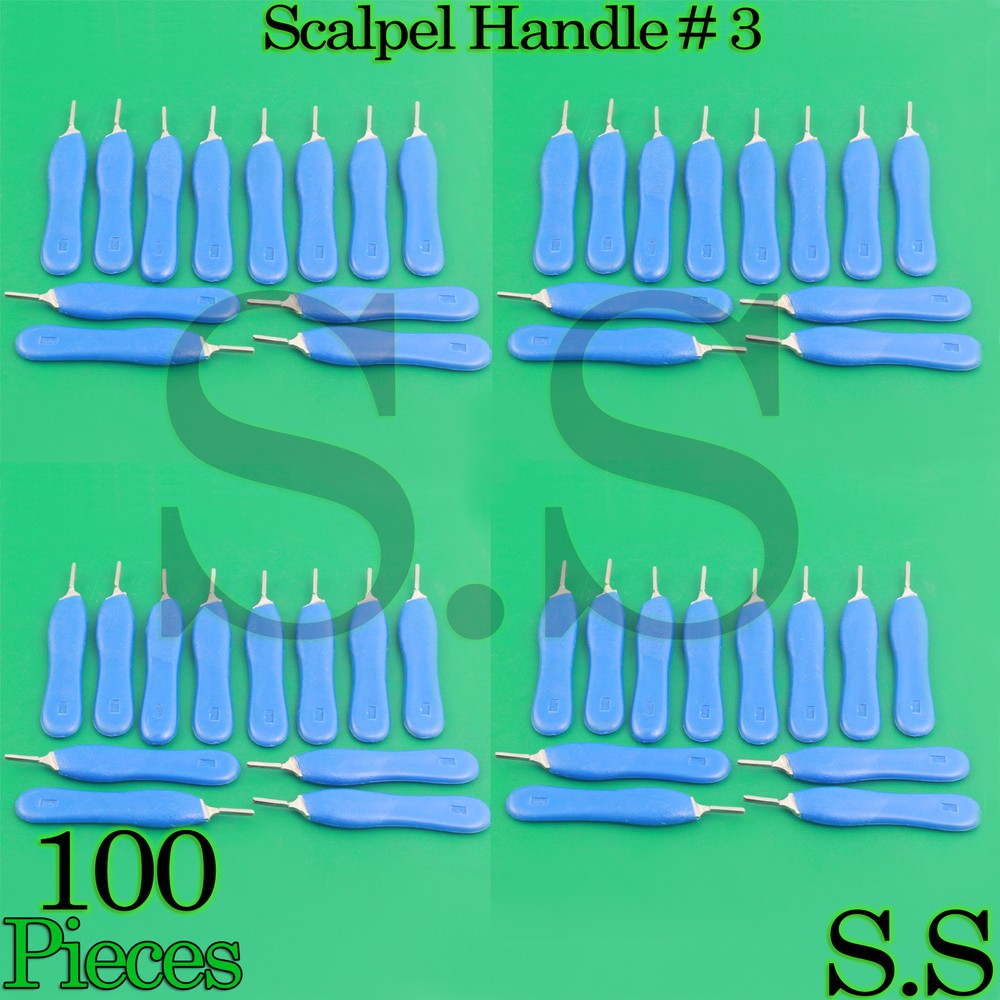 100 Scalpel Handle #3 with Blue Color Surgical Instruments
