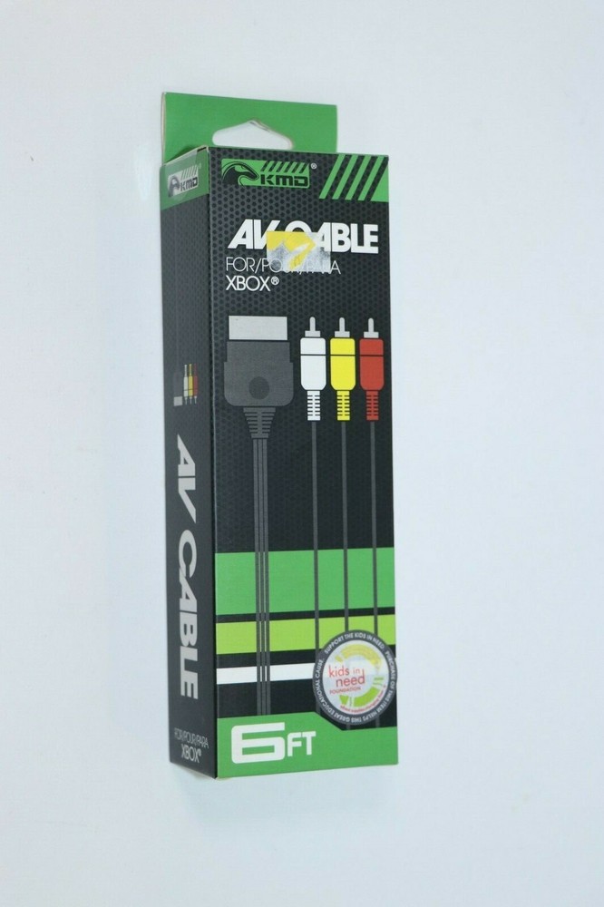 New KMD 6FT Composite AV Cable for the Original Microsoft Xbox