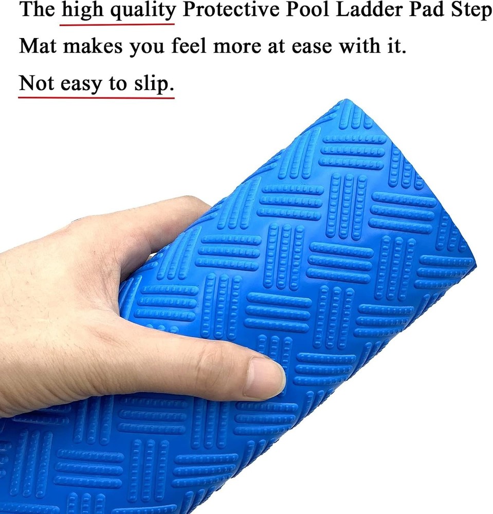 Protective Pool Step Mat - 36x36 Inch, Blue