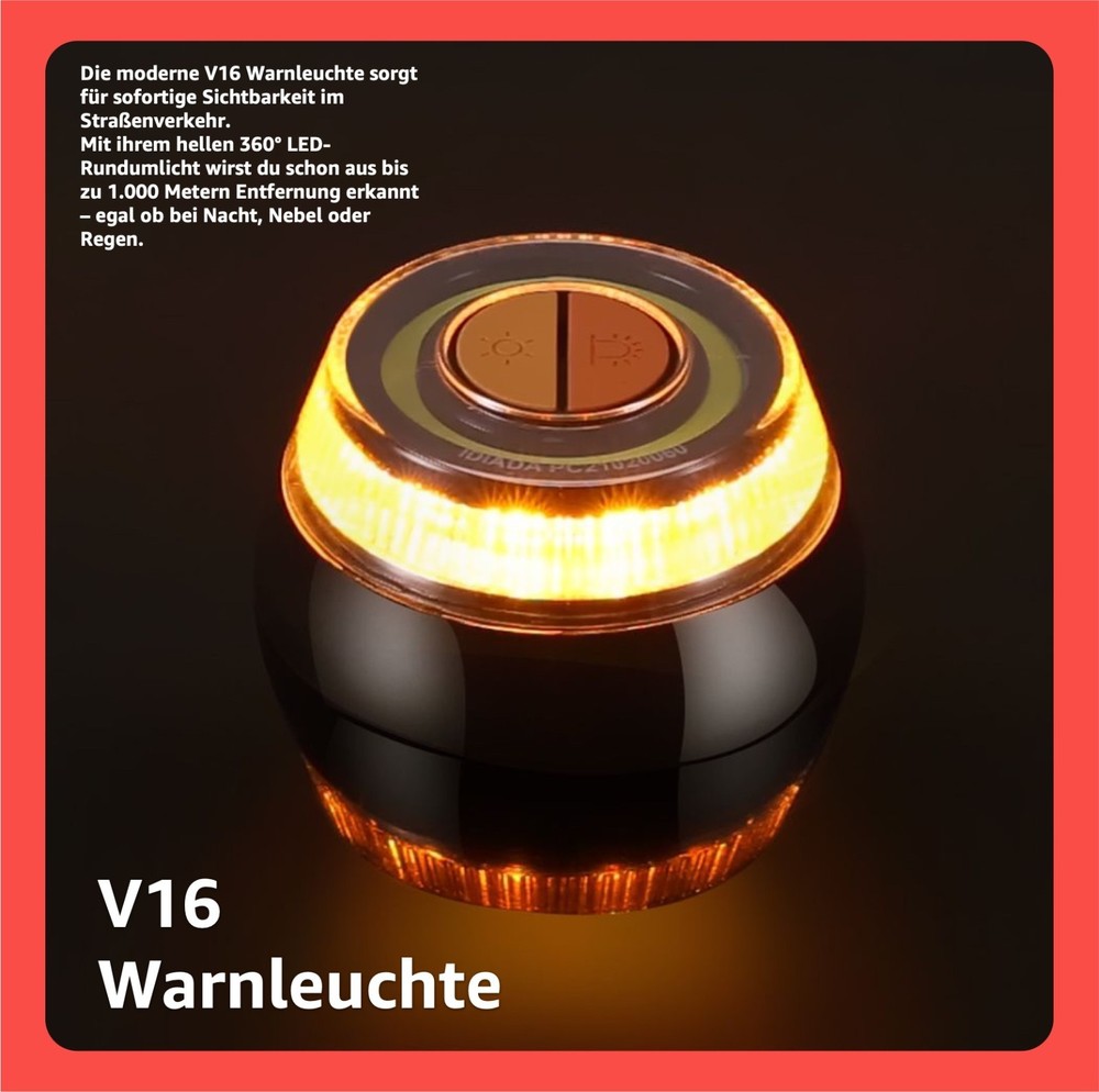 3x Emergency Warning Light V16 - Breakdown Light & Signal Light