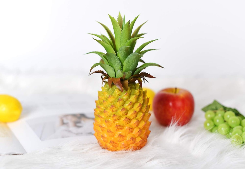 Lvydec Artificial Pineapple, Realistic Fruit 8.2" - 1 Pack, Yellow