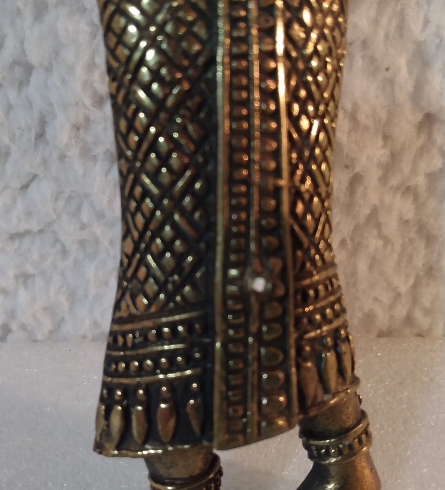 Vintage Brass Goddess Figure Overlay