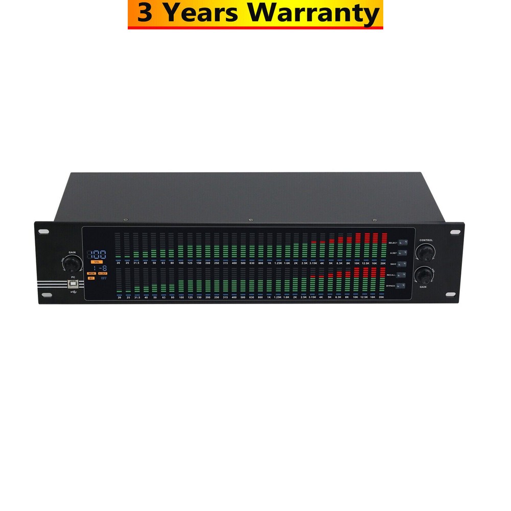 EQ-888S Dual 31 Band Graphic Equalizer Professional Graphic Audio Equalizer