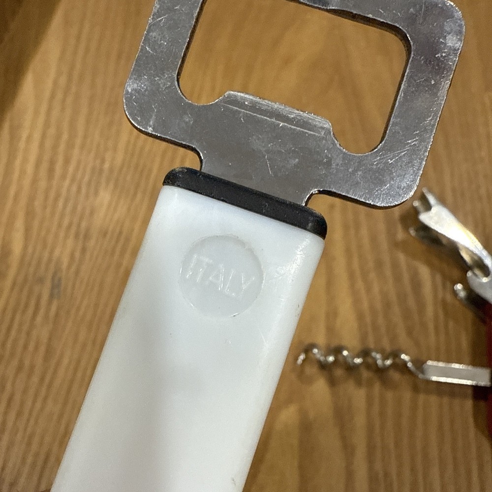 Pair vintage bottle opener corkscrew from Italy