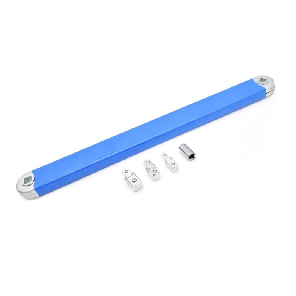 2PCS Spanner Extension Wrench Set Offset Ratchet Spanner Extender with Adapters