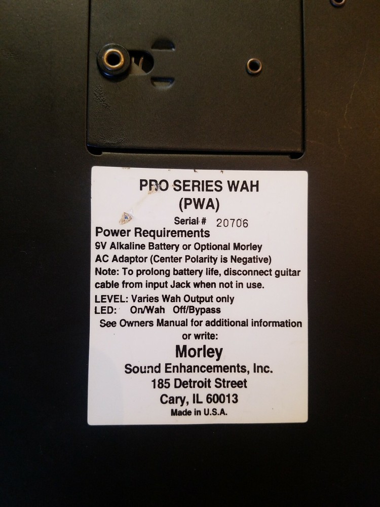 Morley pro series wah pedal