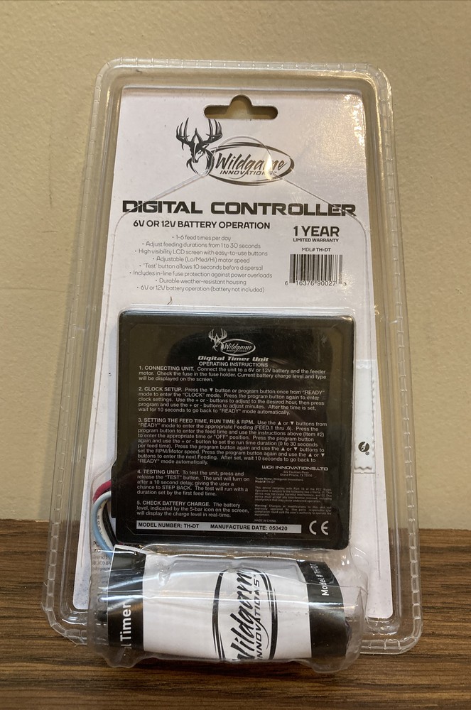 Wildgame Innovations TH-DT 6V or 12V Digital Timer Controller