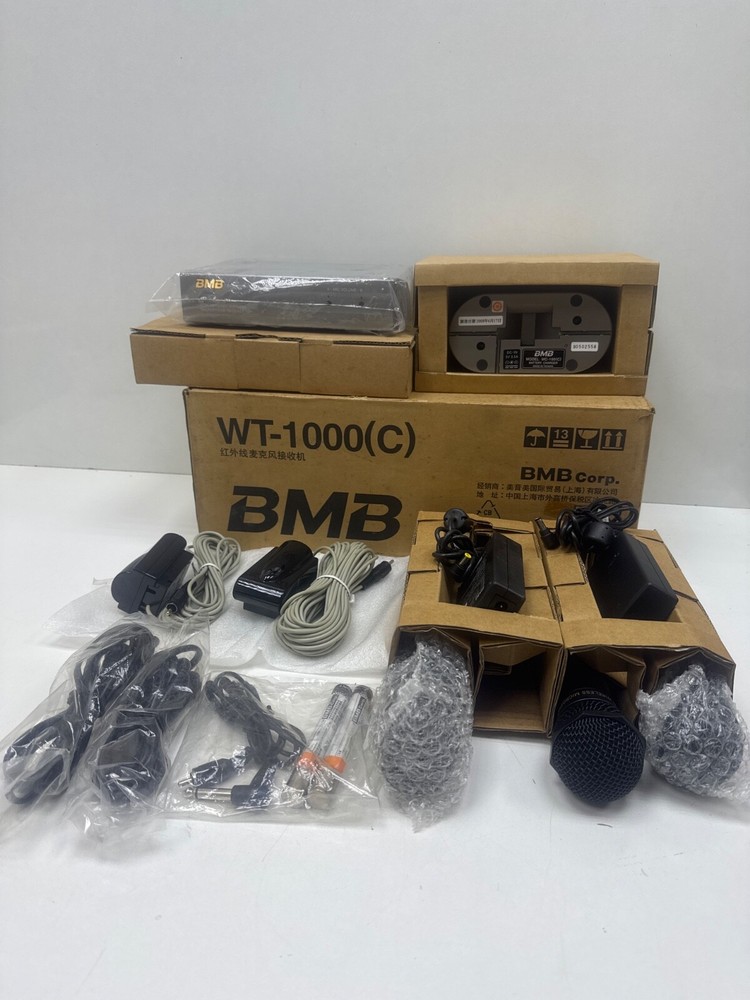 BMB WT-1000 Infrared dual wireless microphone with receiver and charger