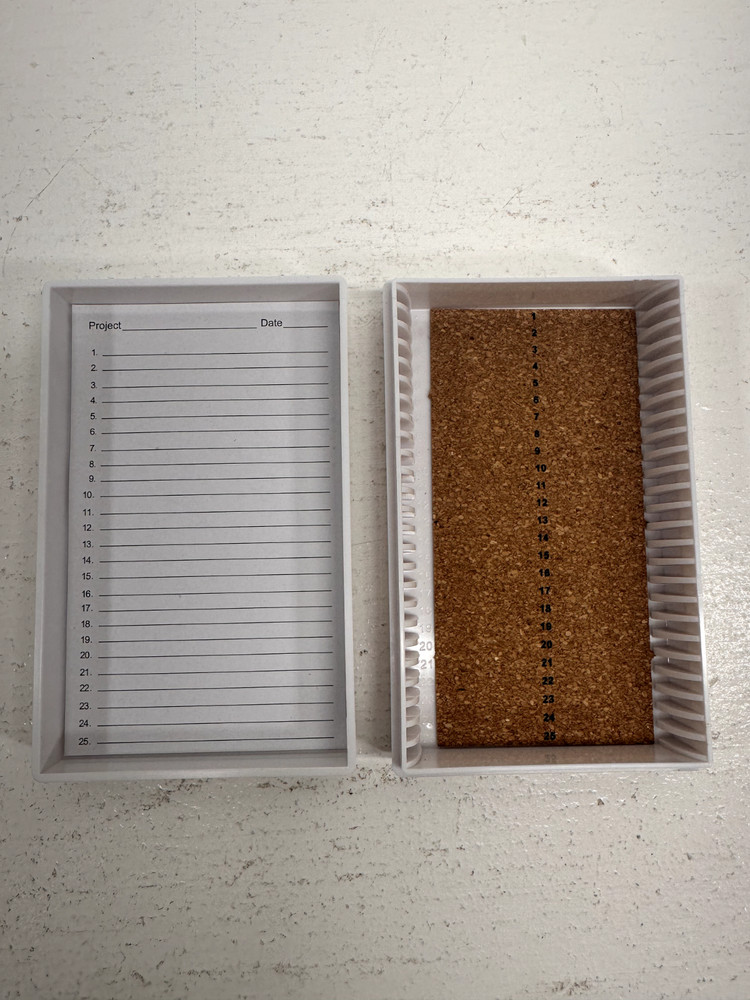 Microscope Laboratory Slide Sorter- White Plastic 24 Pack NEW