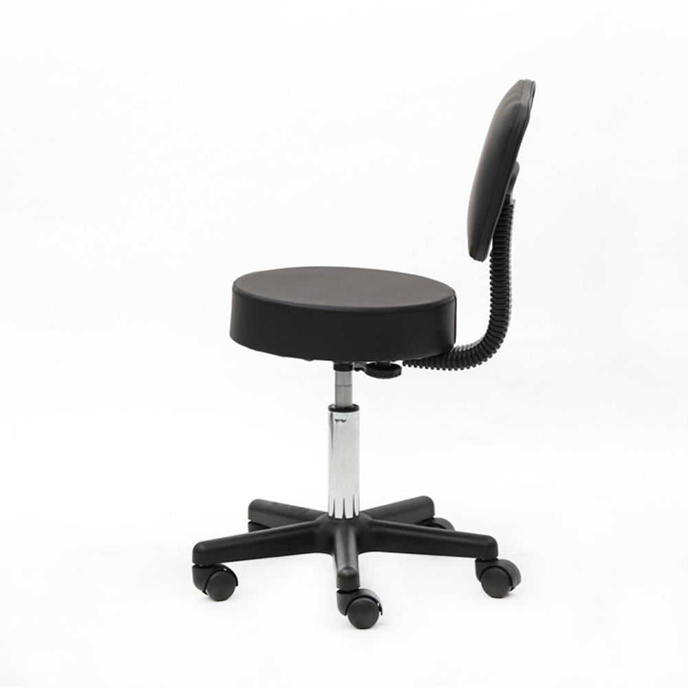 Rolling Salon Stool w/ Backrest Massage Spa Chair Support Adjustable Height