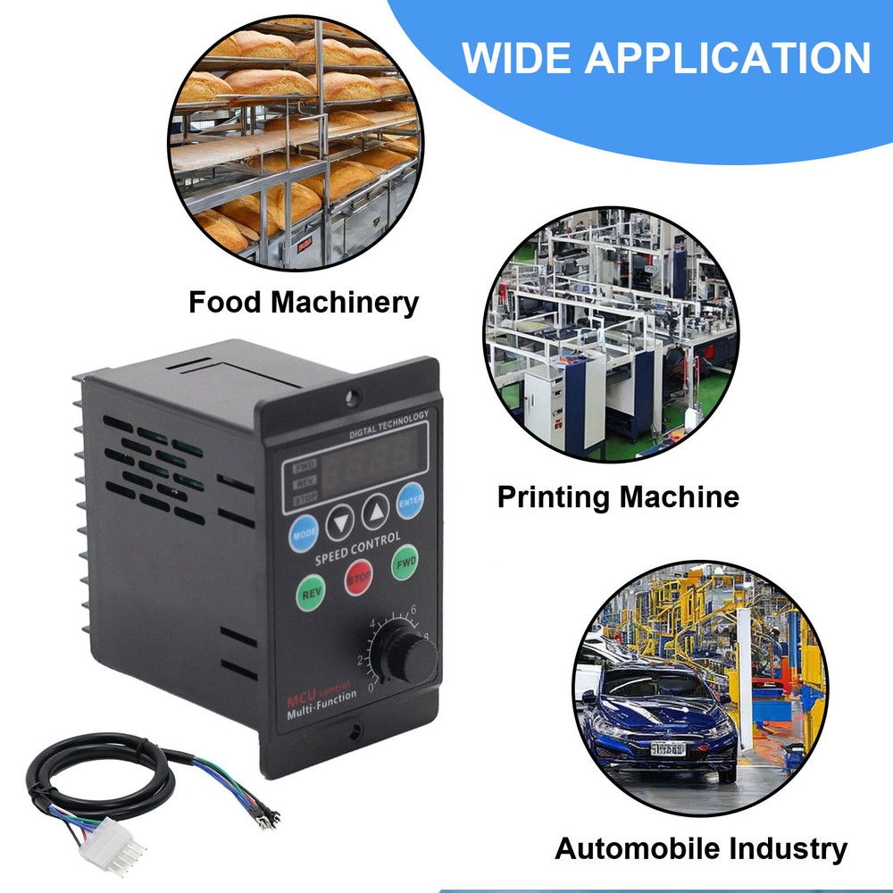 AC 110V 120W 3A Digital Motor Speed Control MCU Controller Target Value Settable