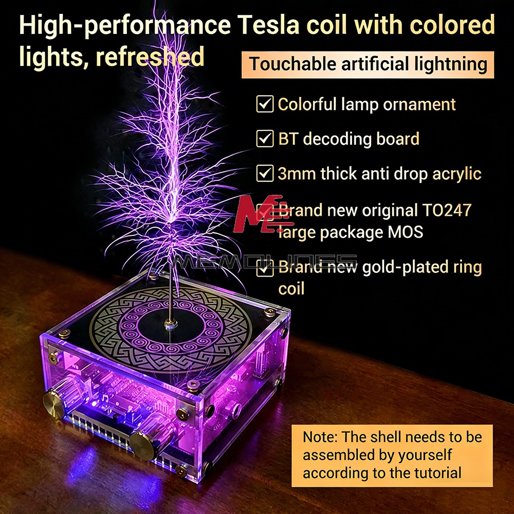 MTC Dual-Mode Music Tesla Coil Artificial Lightning Touchable Bluetooth Decoding