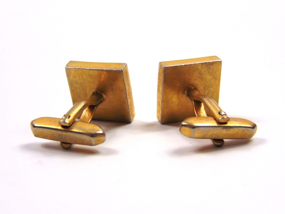 Vintage Square Gold tone cufflinks