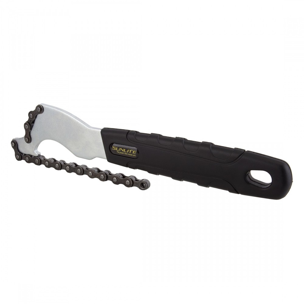 Sunlite Dual-Function Sprocket Remover & Lockring Spanner Chain Whip, Rubber