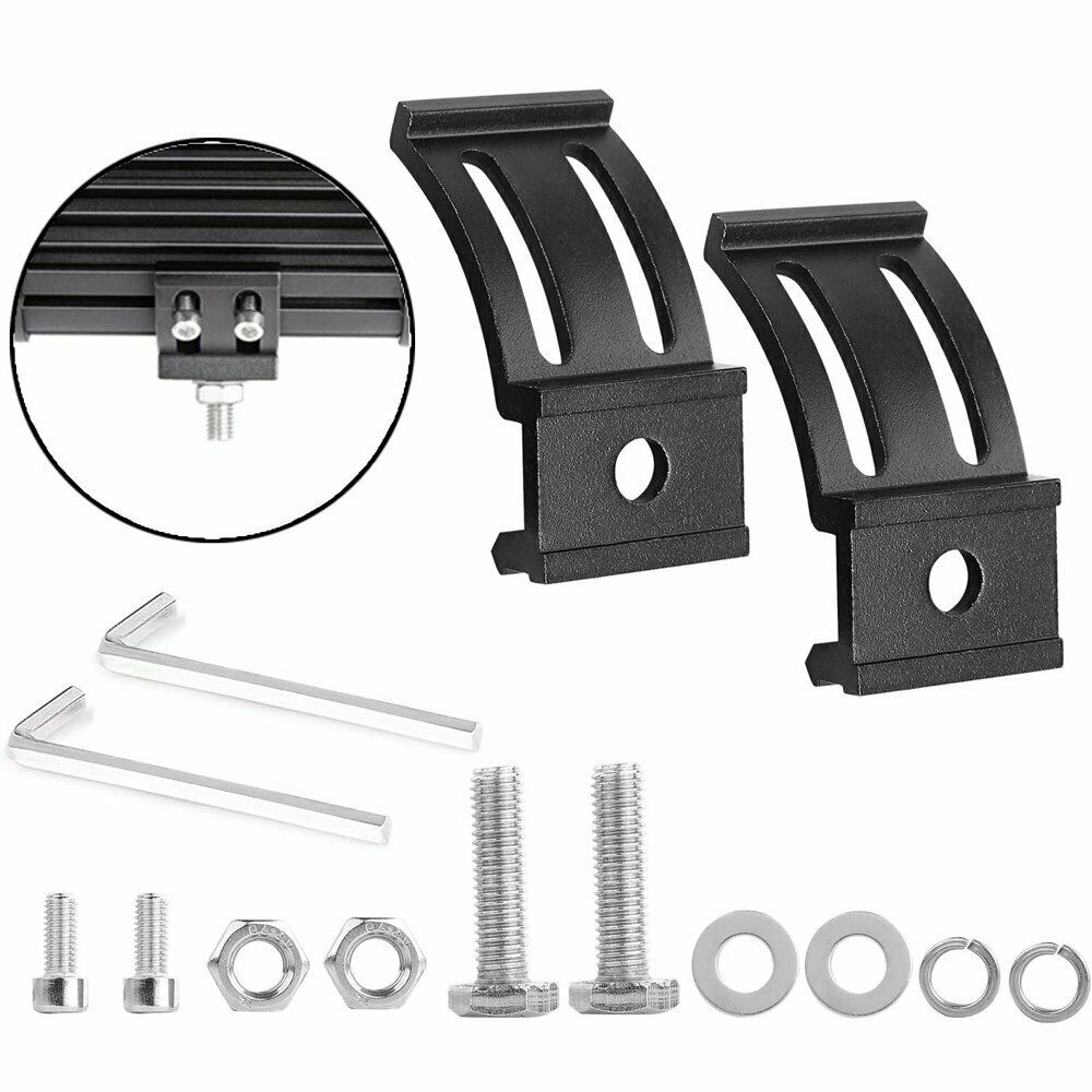 2Pcs Mount Bracket LED Work Light Bar Cube Pods Base Mounting Holder Universal