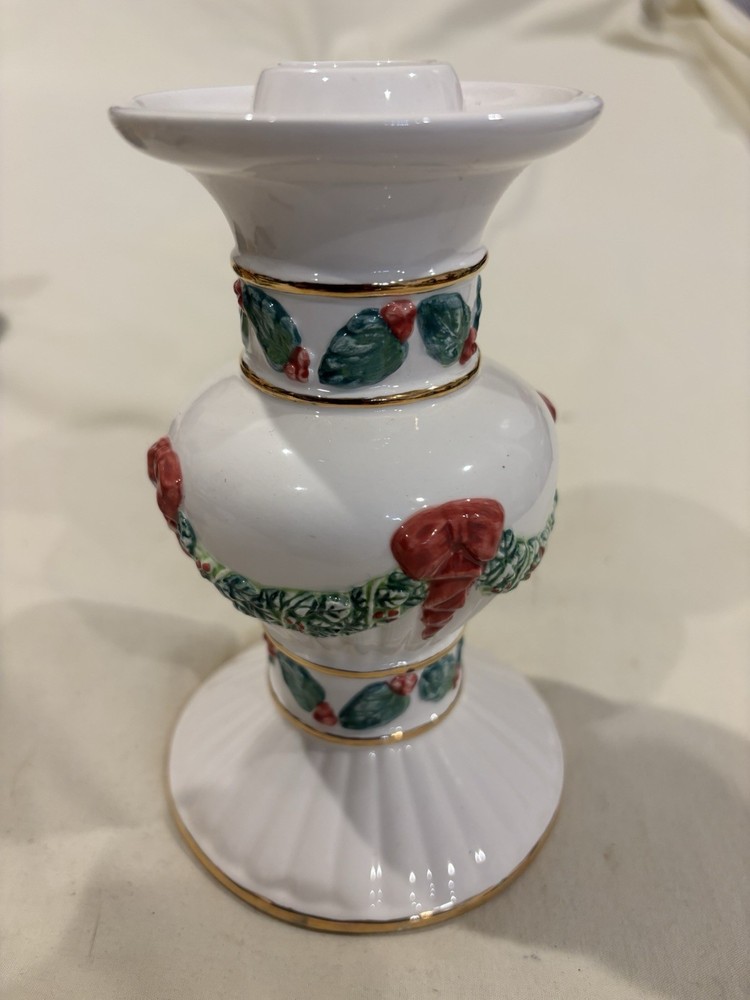 INTERNATIONAL SILVER CO CERAMIC  CANDLE HOLDERS & CANDY DISH