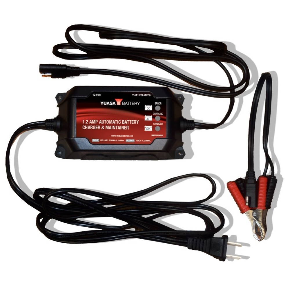 Yuasa Battery Charger & Maintainer Automatic 1A 010087