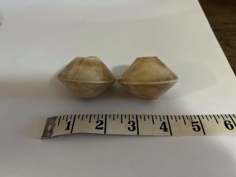 2” Diameter Vintage Ceramic Macrame Beads