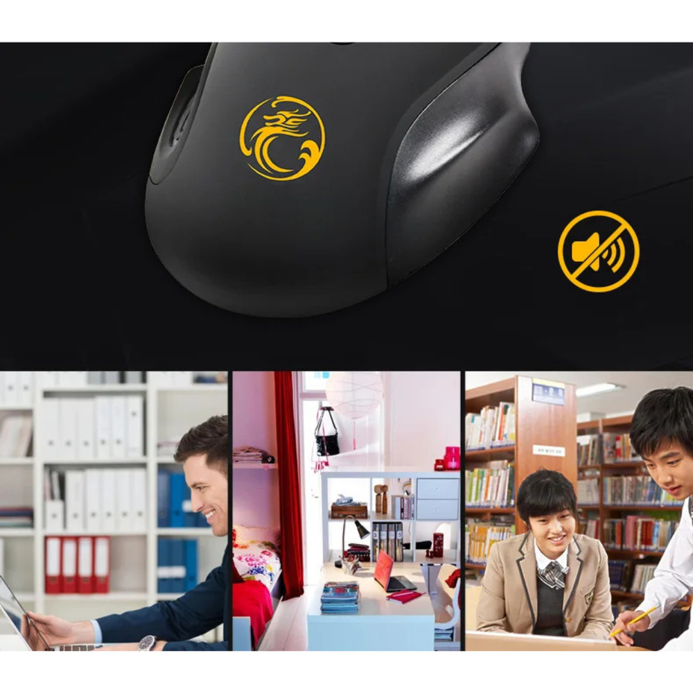 Wireless Silent Mouse 2.4G USB Battery Optical Tracking Computer Mouse Receiver