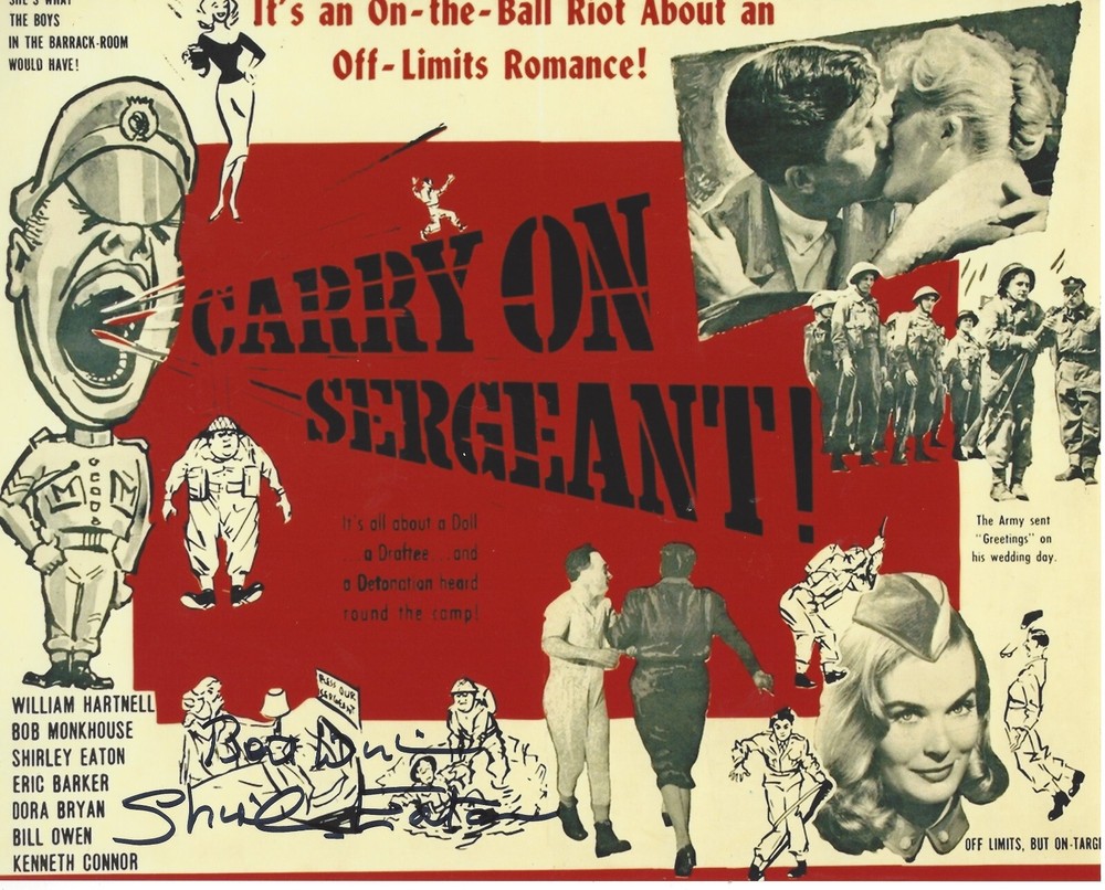 CARRY ON SERGEANT! Shirley Eaton signed  8x10  COA