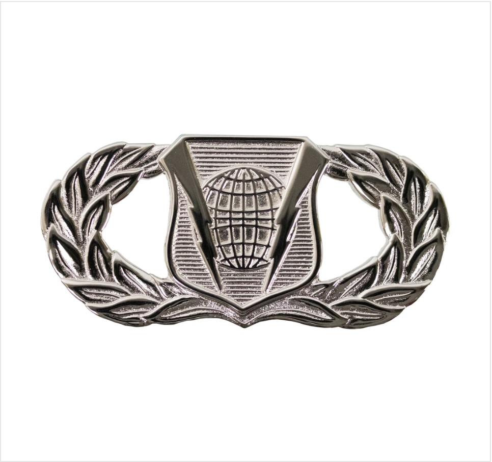 GENUINE U.S. AIR FORCE BADGE: COMMAND AND CONTROL - REGULATION SIZE
