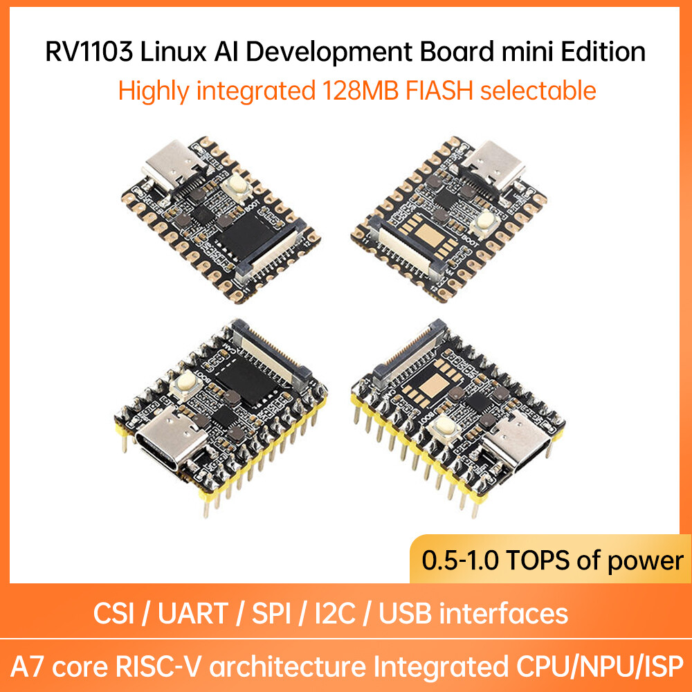Type-C LuckFox Pico Mini Linux RV1103 Chip AI Development Board + 128MB Flash
