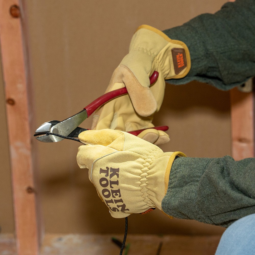 Klein Tools 60608 Leather All Purpose Gloves, Large