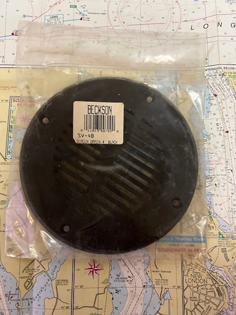 Beckson #SV-4B Drain/Vent  Screen Drain 4" Black.