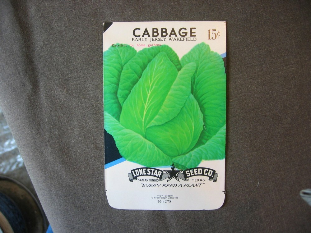 vintage seed packet NO SEEDS Lone Star Seed Co.