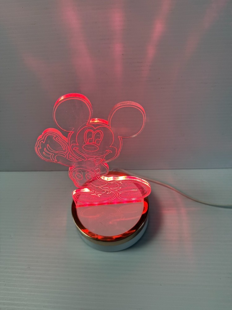 MICKEY MOUSE 3D LED CORDED NIGHT LIGHT ,SHELF/DESK LIGHT DISPLAY MULTI COLOR