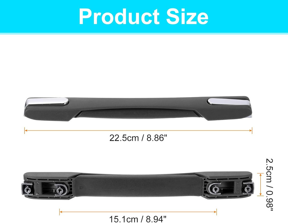 8.86" X 0.98" Luggage Handle, Pull Handle Grip Replacement, Spare Suitcase Repla