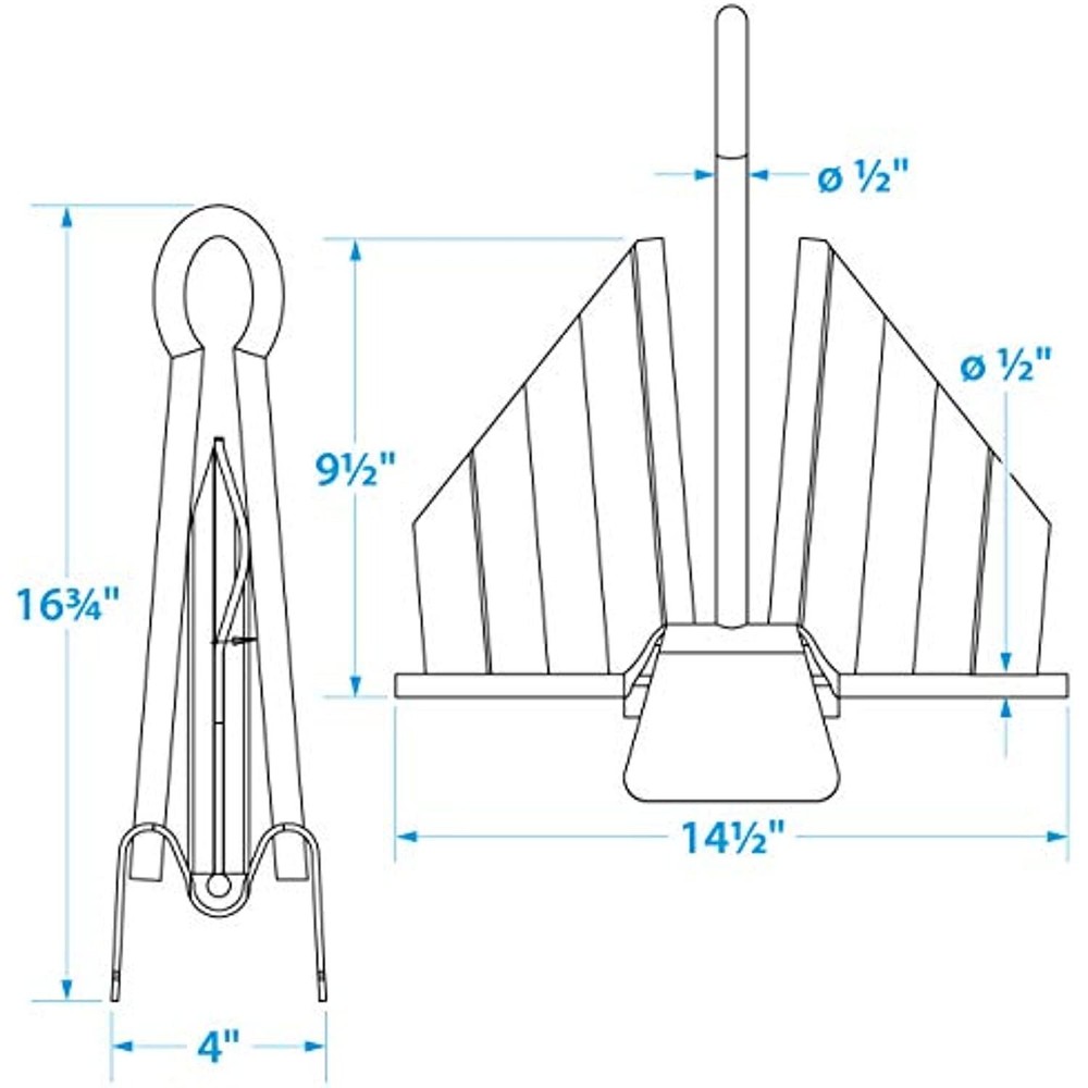 SEACHOICE Utility Anchor 10E 41620