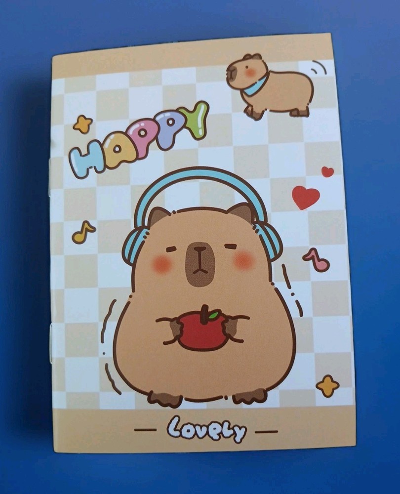 New Cute Capybara Kawaii Mini Lined Notebooks (2)