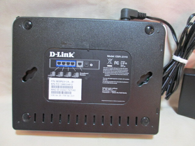 D-Link EBR-2310 4-Port 10/100 Wired Router