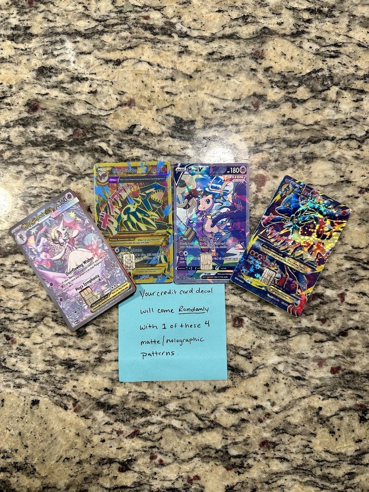 Custom Mega Charizard Ex Credit Card Sticker
