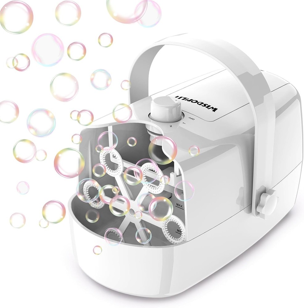 Bubble Machine, 3-in-1 Bubble Maker, Bubble Blower with 3 Bubble Wheels, Make...
