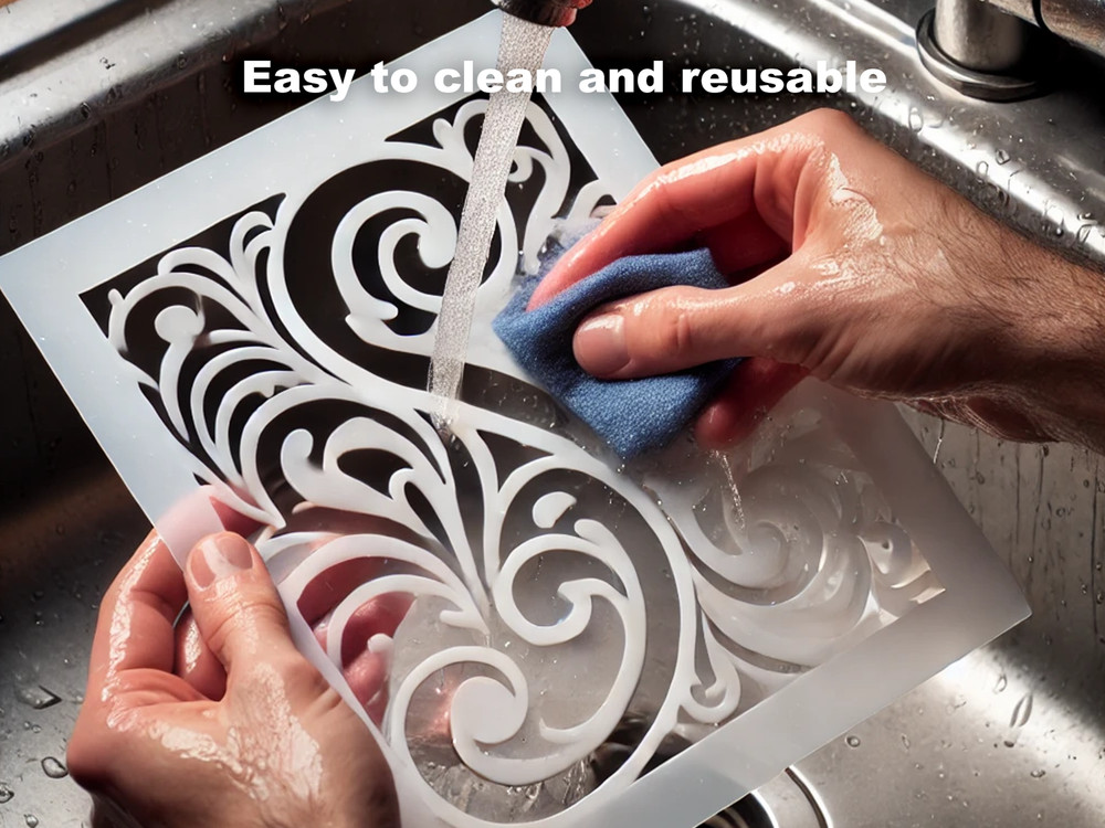 Happy Holidays Script Home Decor Reusable Plastic Stencil - StencilAir