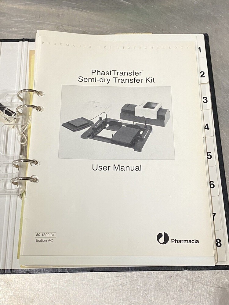 Pharmacia Phast System Electrophoretic Syst - Users Guide / Instruction / Manual