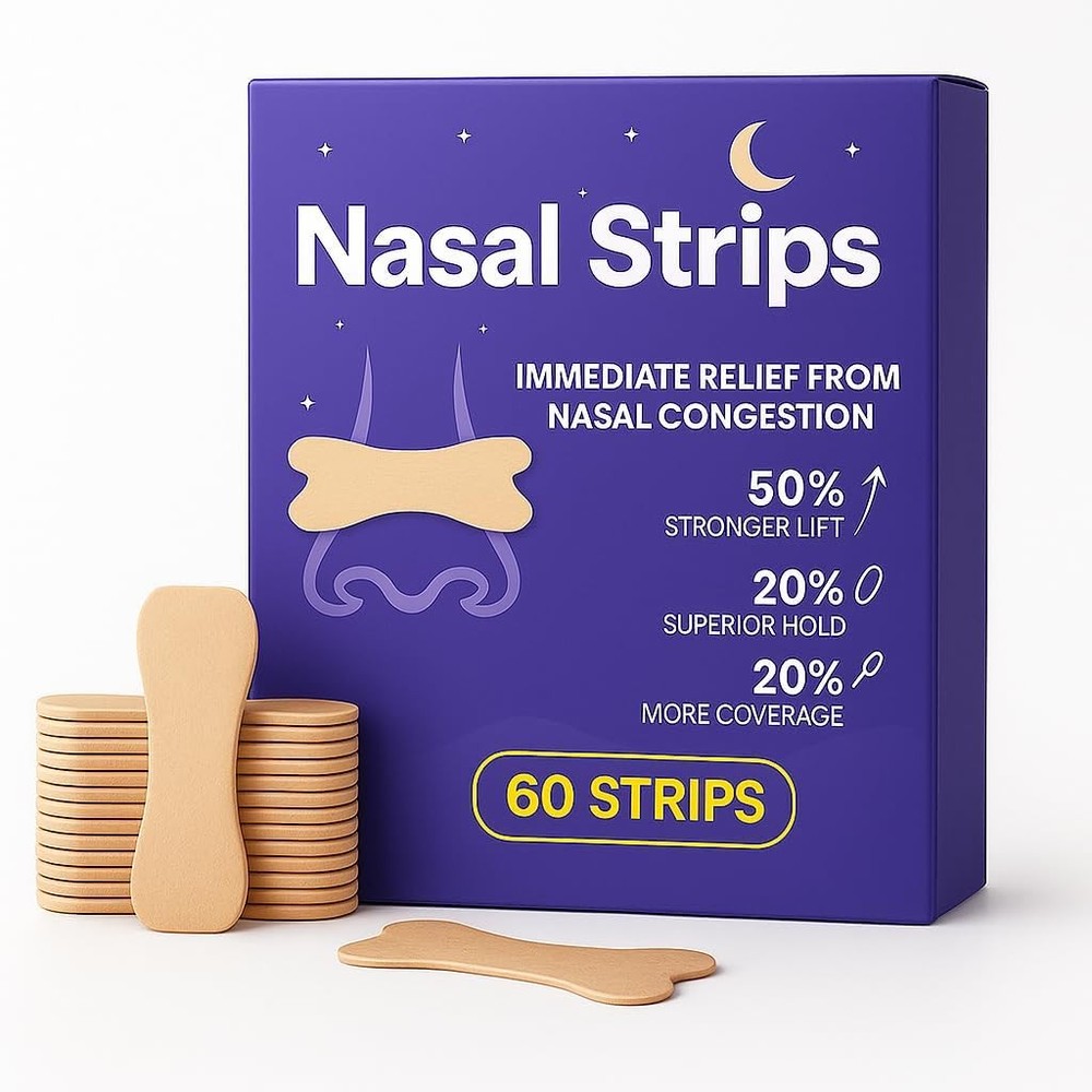 Extra Strength Nasal Strips 60Pc Clear Sensitive