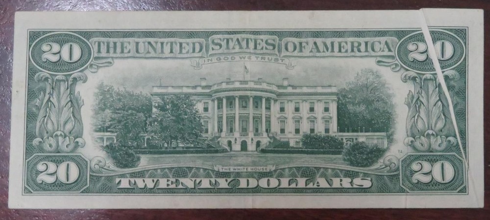1963 $20 Federal Reserve Note * Fold Error * Neat Error Note * 9275