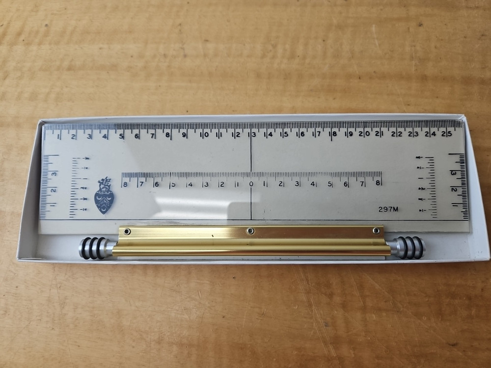 Palmer College Parallel #297M Chiropractic Tool, rolling ruler, metal