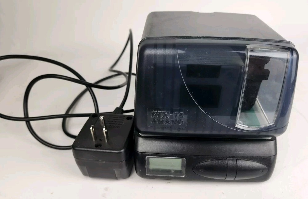 Pix-15 Amano Time Clock Recorder Electronic Digital NO KEY (TESTED)