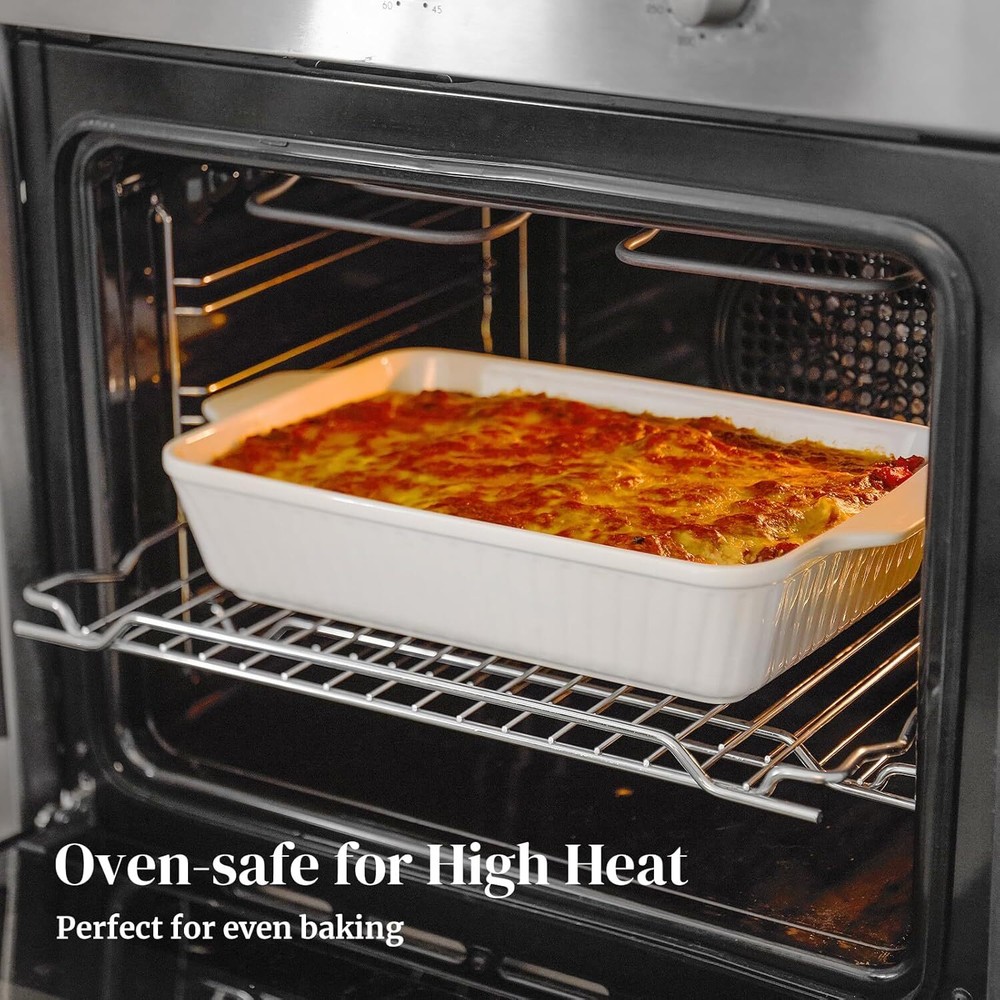 Oven Casserole, Baking Pan Set, Ceramic Bakeware 3-Piece Set