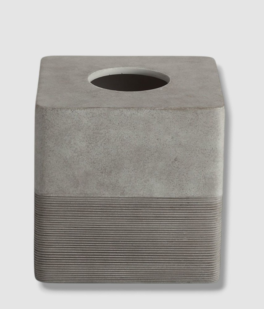 Kassatex White Lacquer Tissue Box Cover