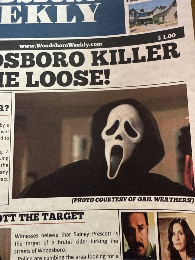 Scream Ghost face Horror Newsprint.