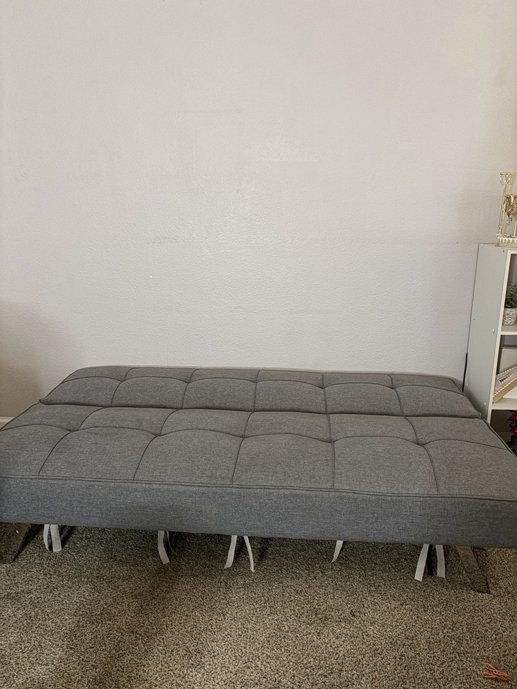 Comfortable Gray Sofa/Bed In Good Condition Foldable Couch
