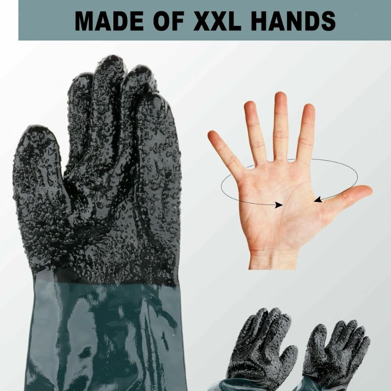 Thickened Abrasion-resistant Rubber Sand Blasting Machine Gloves