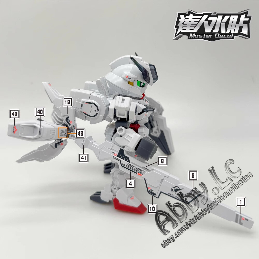 for X-EX01 SDCS Calibarn D.L. Master Water UV Light React Decal Cross Silhouette