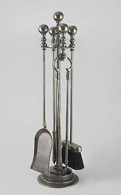 English Style Burnished Brass Fireplace Tool Set Fireplace Cleaning